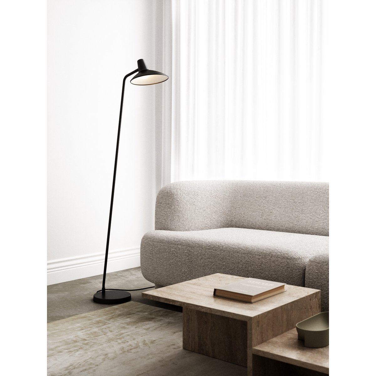 Lampadaire Irrégulier et Minimaliste en Métal, DARCI noir, DESIGN FOR THE PEOPLE