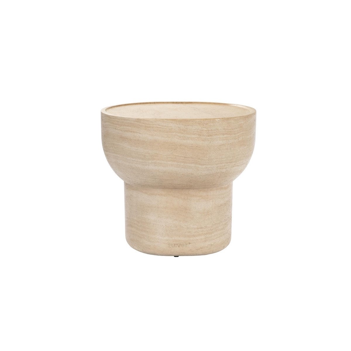 Table basse ronde en béton finition travertin - NOBLE beige, ZUIVER