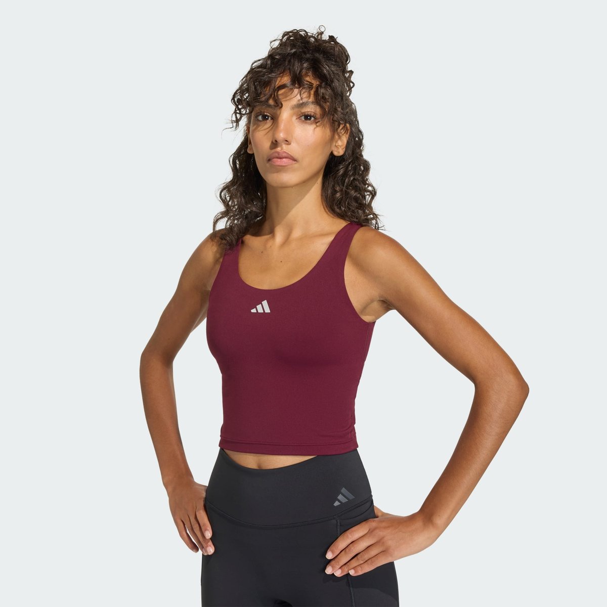 Débardeur 3 Bandes Studio All Me Maintien Léger maroon, adidas Performance