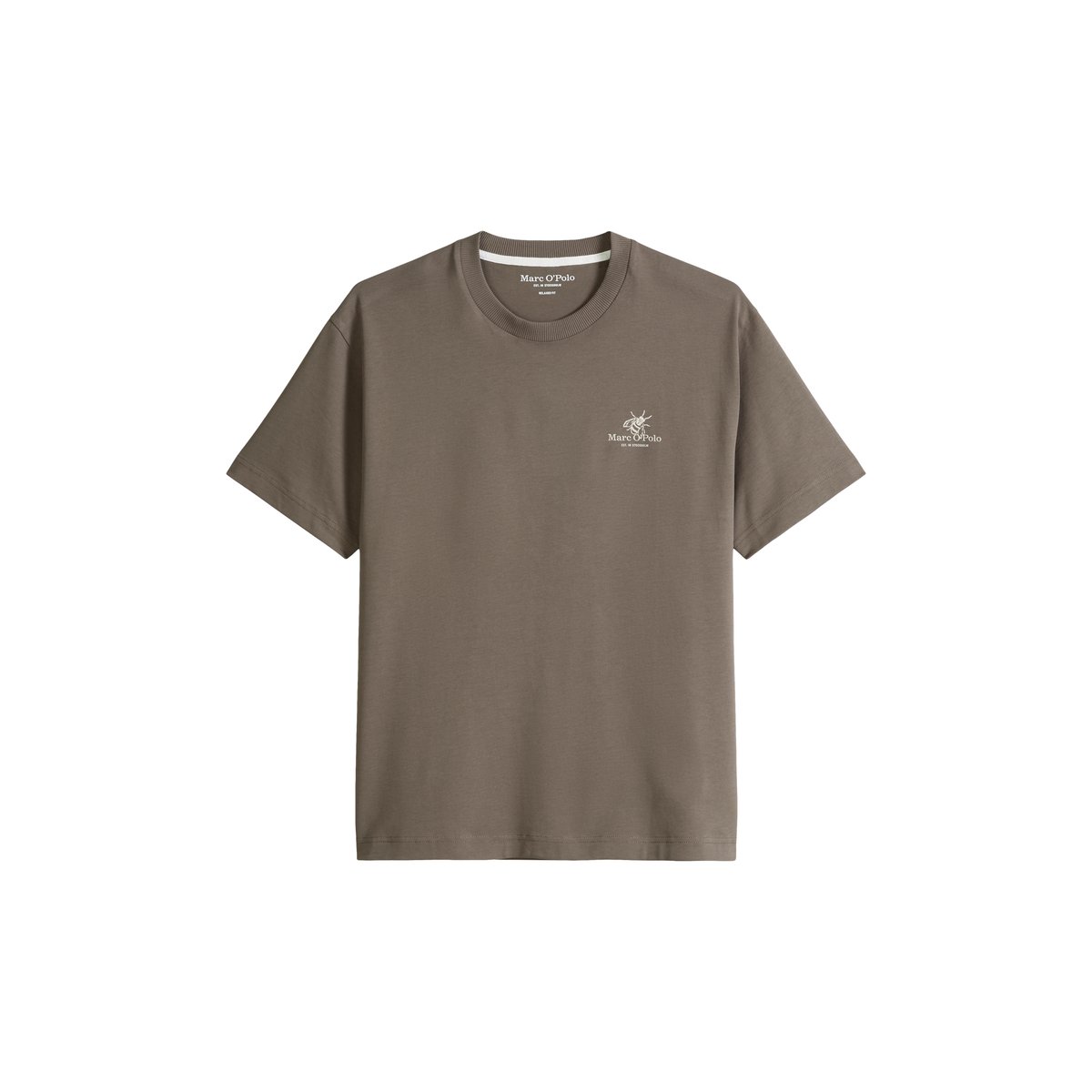 T-shirt loose avec impression dans le dos marron foncé, MARC O'POLO