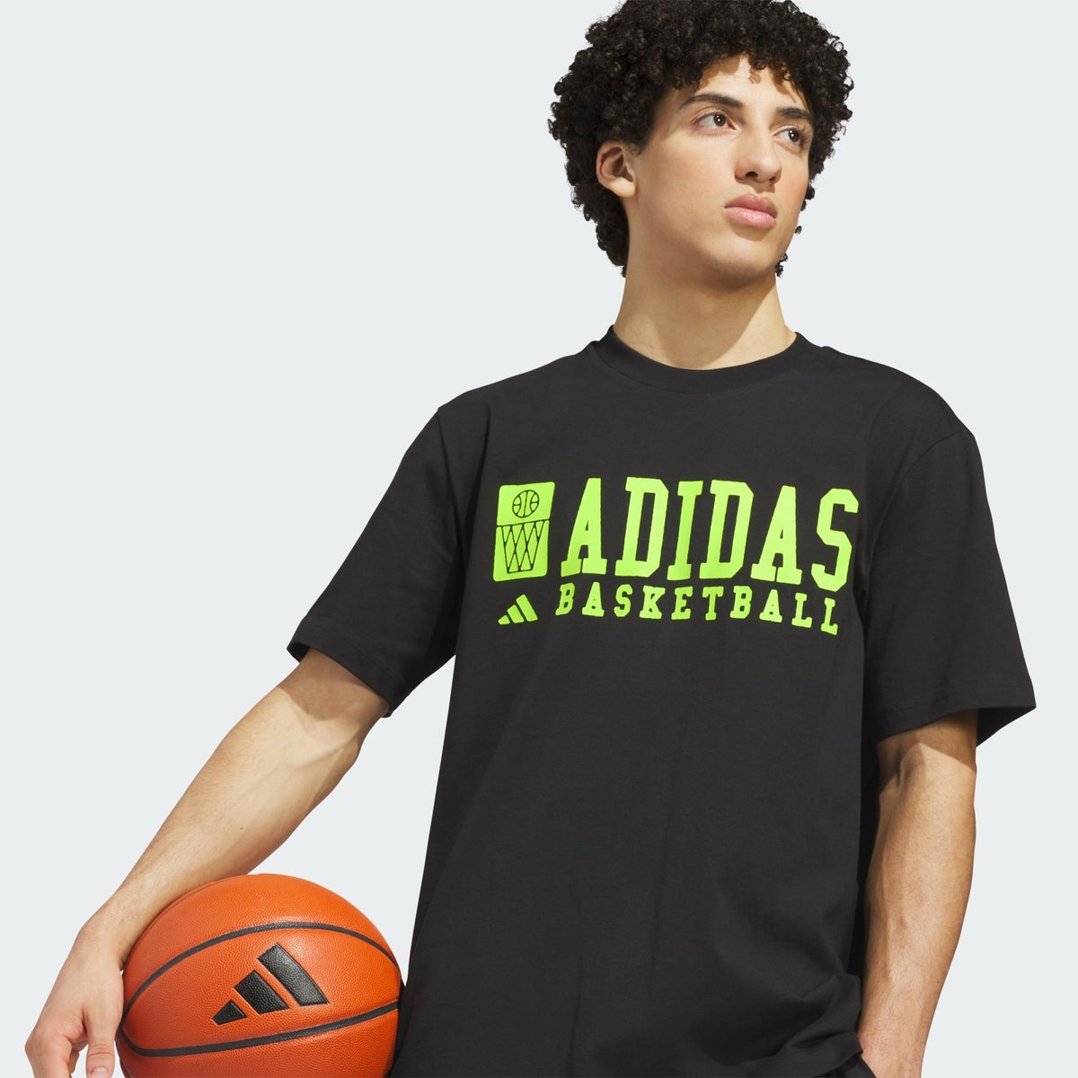 T-Shirt Adidas Basketball Graphic T-Shirt Adidas Basketball Graphic black / lucid lemon, adidas Performance