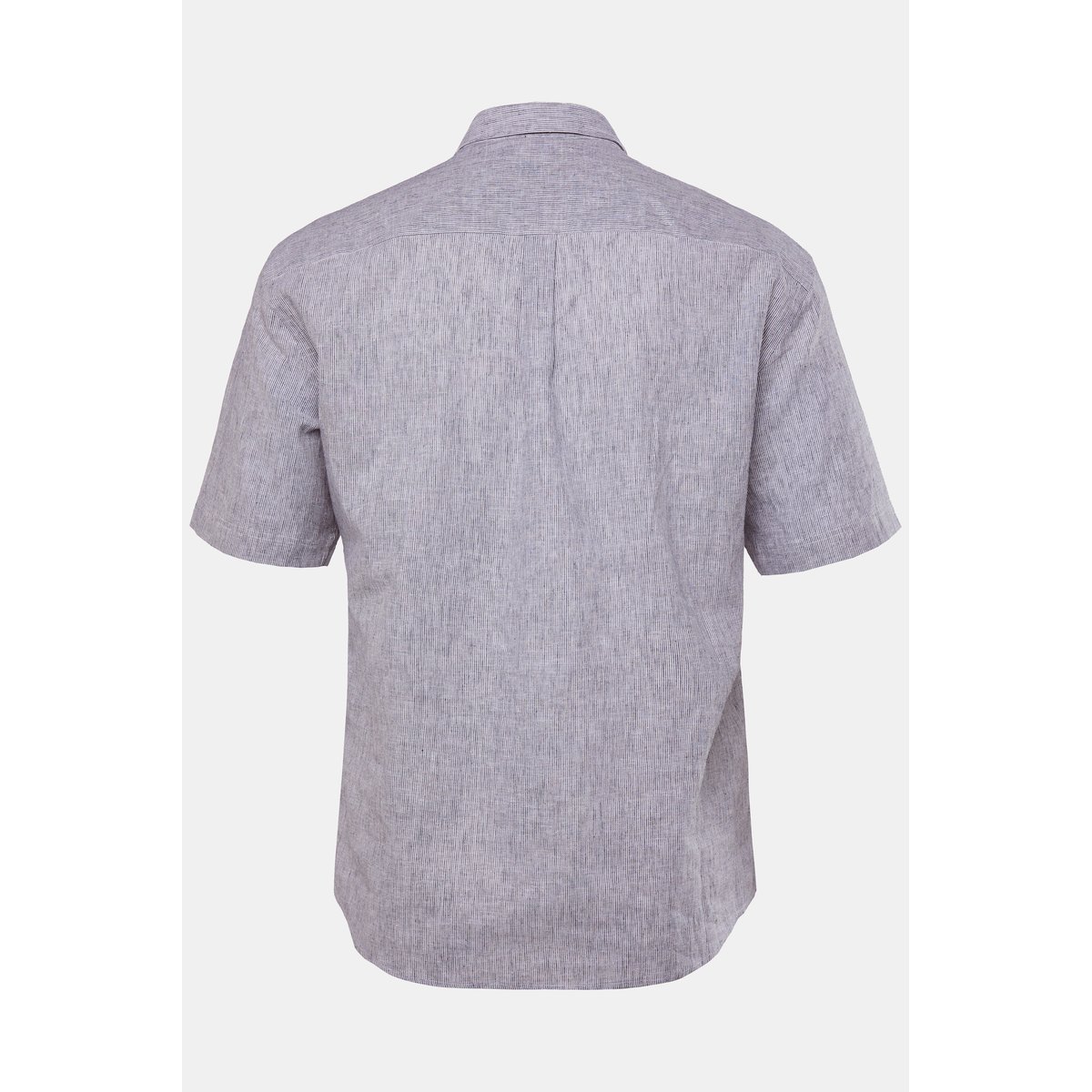 Chemise à rayures en lin mélangé bleu clair, JP1880