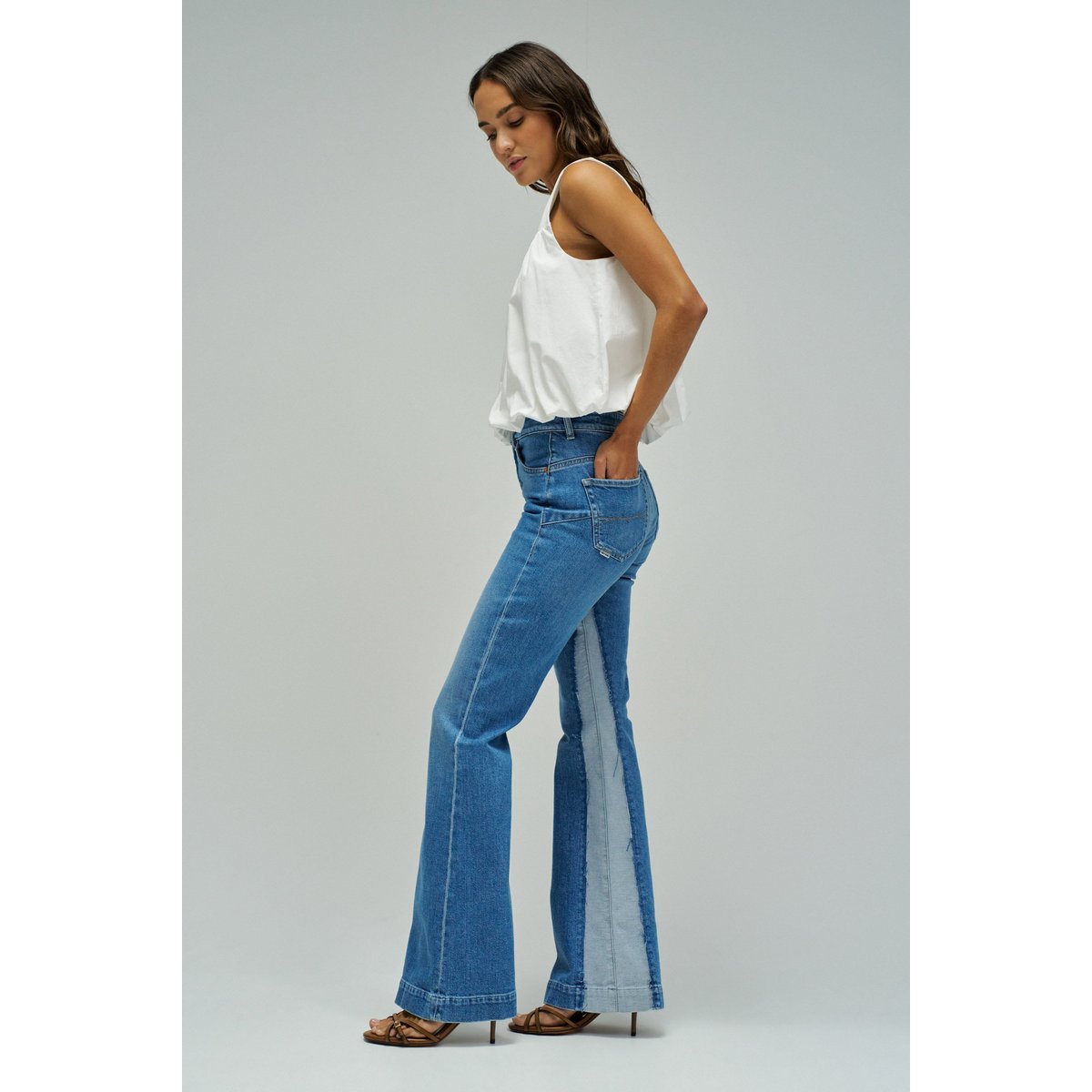 JEAN FAITH PUSH IN FLARE bleu, SALSA JEANS