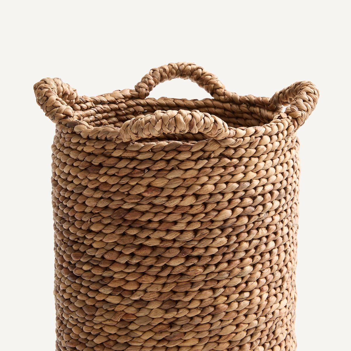 Cesto de la ropa trenzado, de jacinto de agua, altura 72 cm, RAGA natural, AM.PM