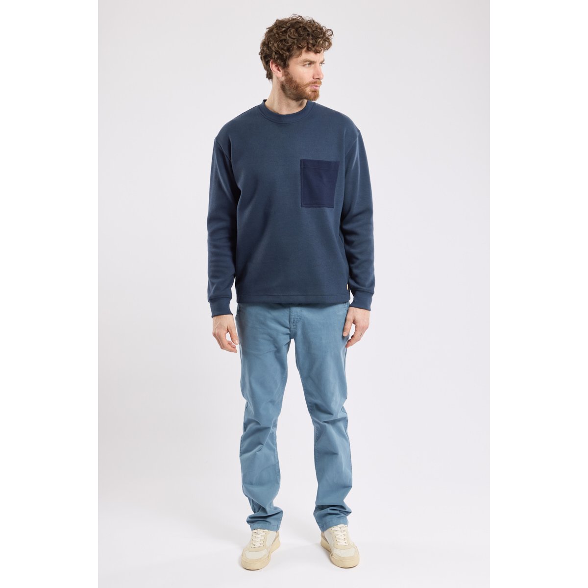 Sweat poche poitrine en coton épais tornade, ARMOR-LUX