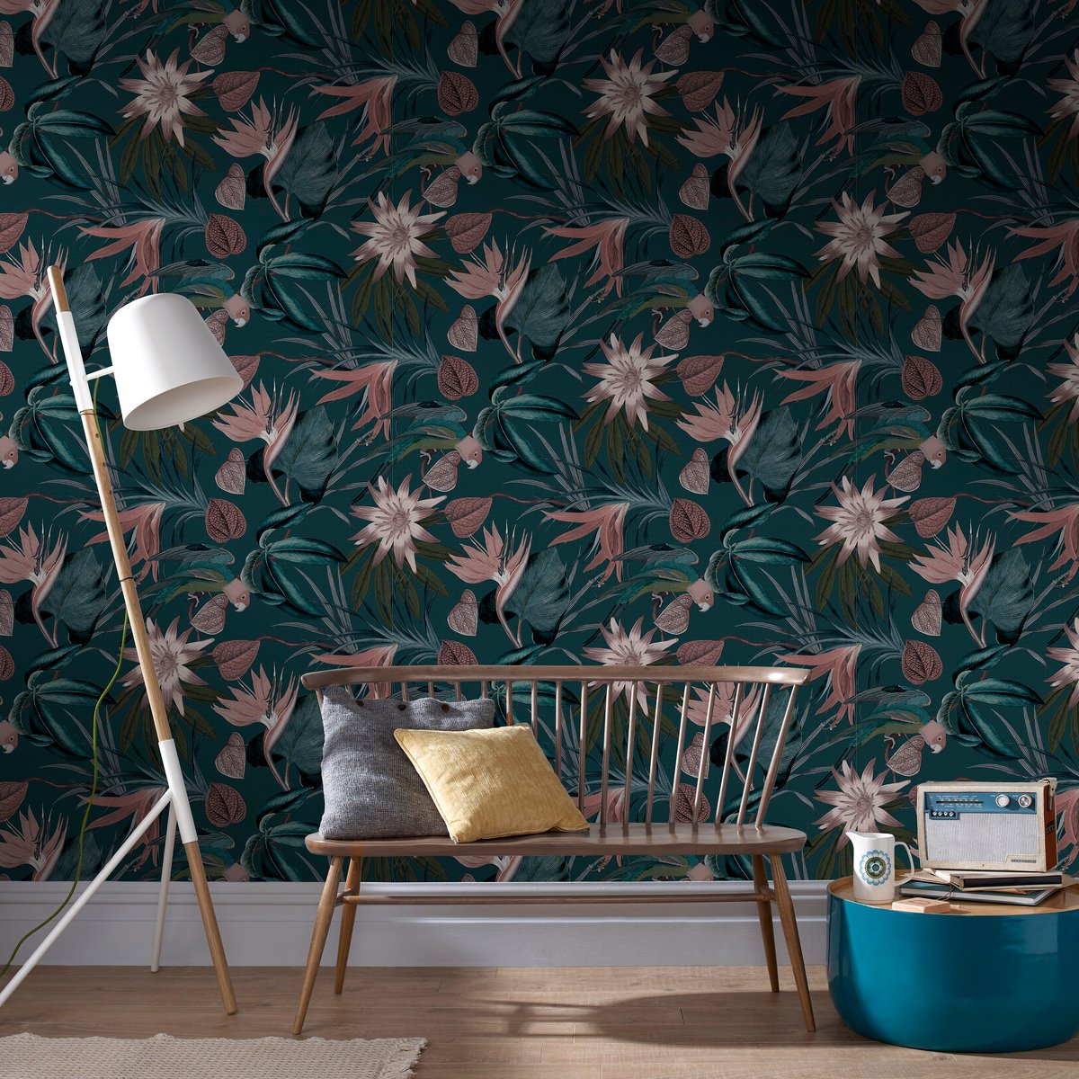Papier peint Perroquets bleu, SUPERFRESCO EASY