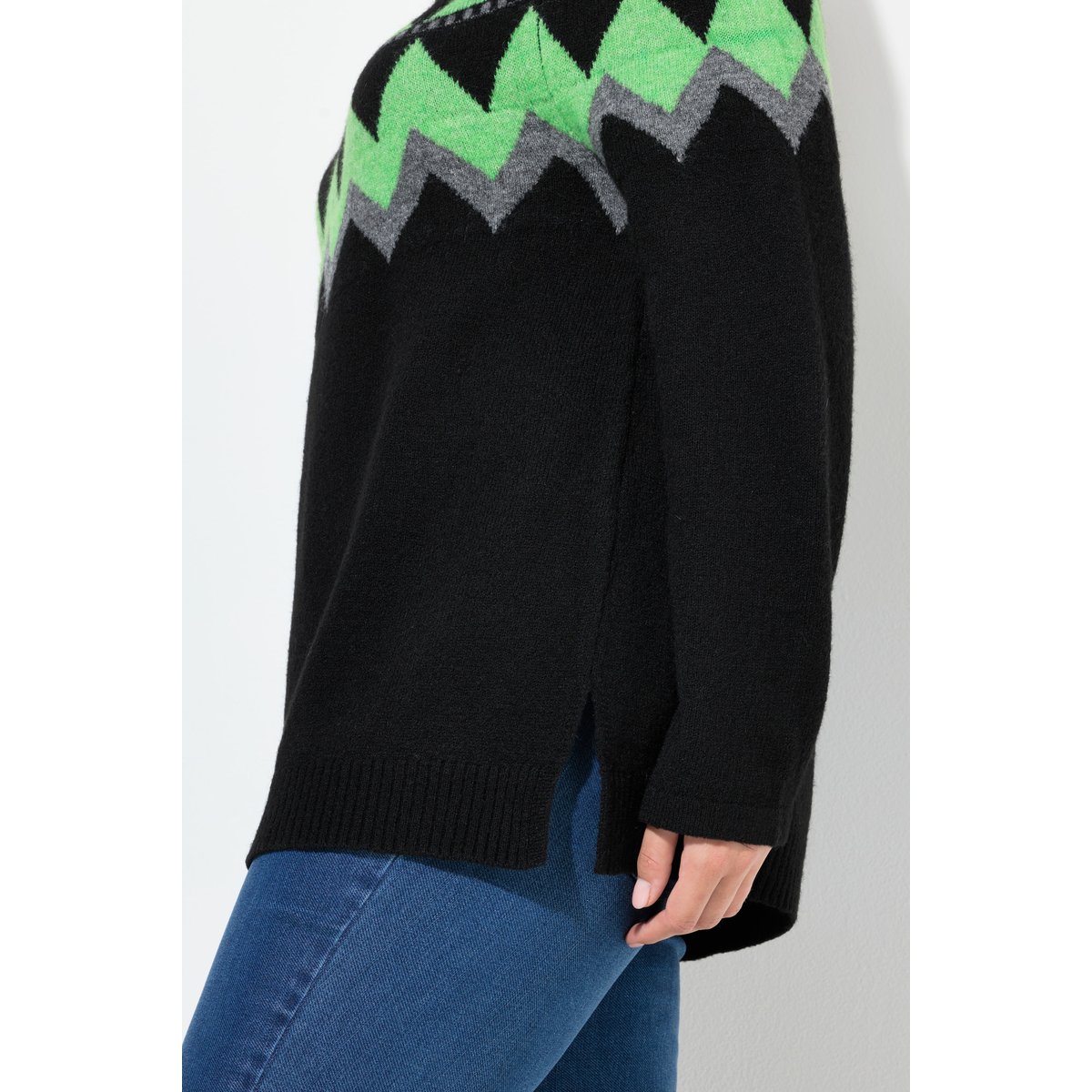 Pull motif norvégien vert pomme, ULLA POPKEN
