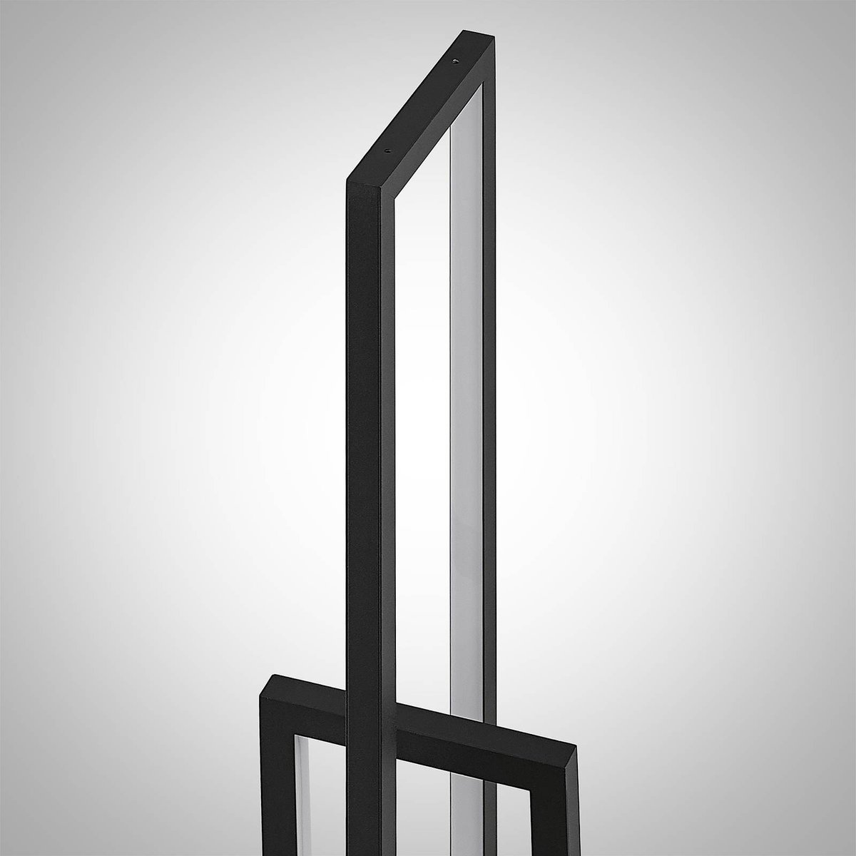 Lampadaire en aluminium moderneLED, Hylda noir mat, LUCANDE