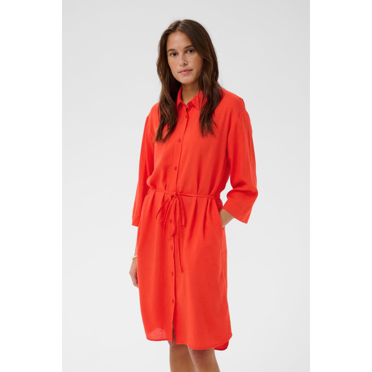 Chemise à manches longues rouge poppy red, KAFFE