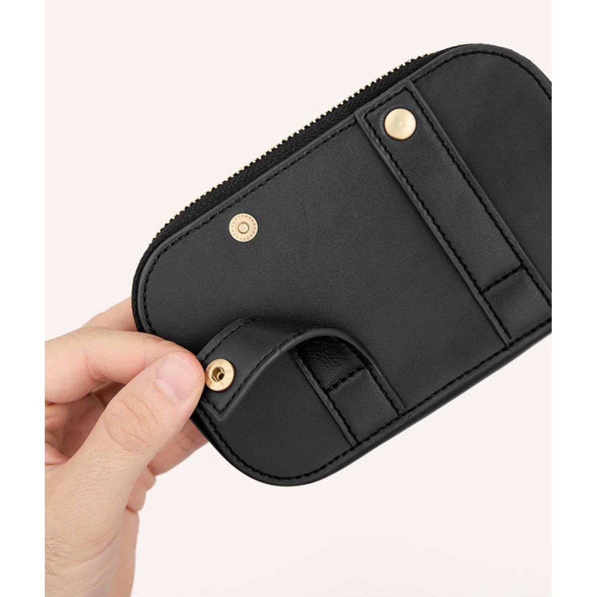 Portefeuille en cuir végétalien, JALA noir, CAFIDE