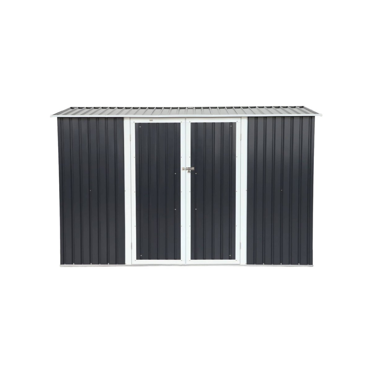 Abri de jardin à adosser acier galvanisé 2,57 m² avec kit d'ancrage VIMEU anthracite, SWEEEK