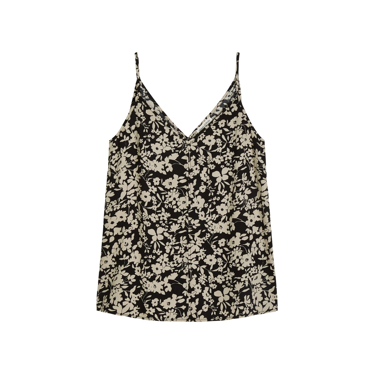 Top A-Shape en sergé de viscose imprimé noir, MARC O'POLO