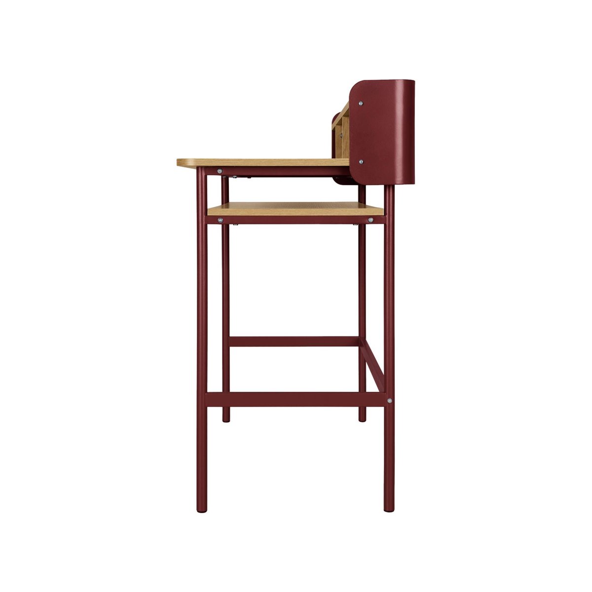 Bureau métal et décor bois 3 niches MOLTO beige, SWEEEK