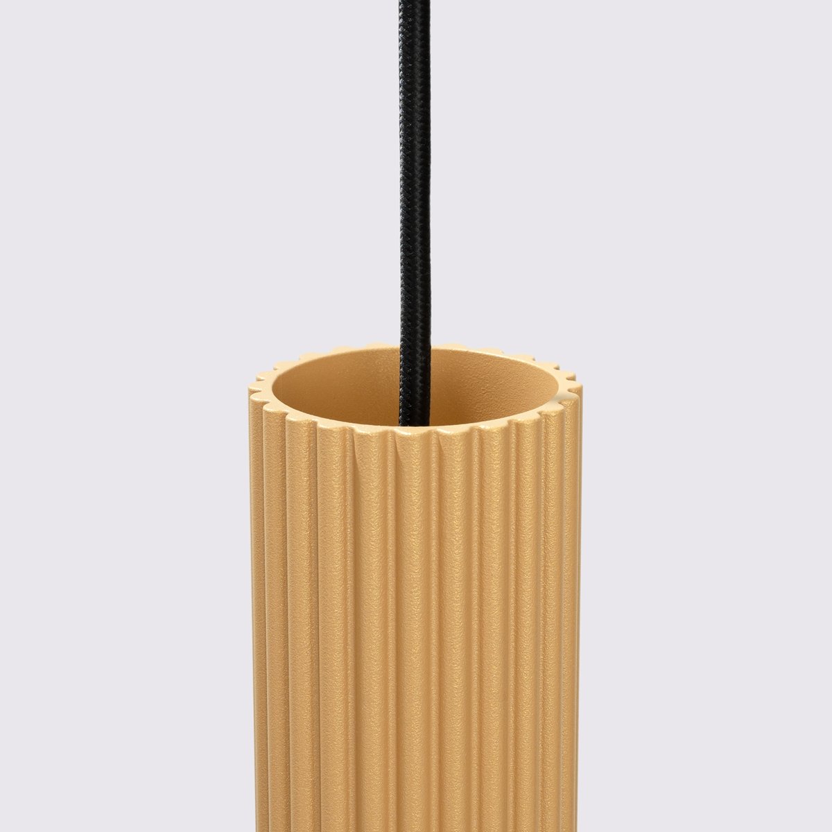 Suspension Aluminium Doré GU10 3 Karbon jaune, EDEN