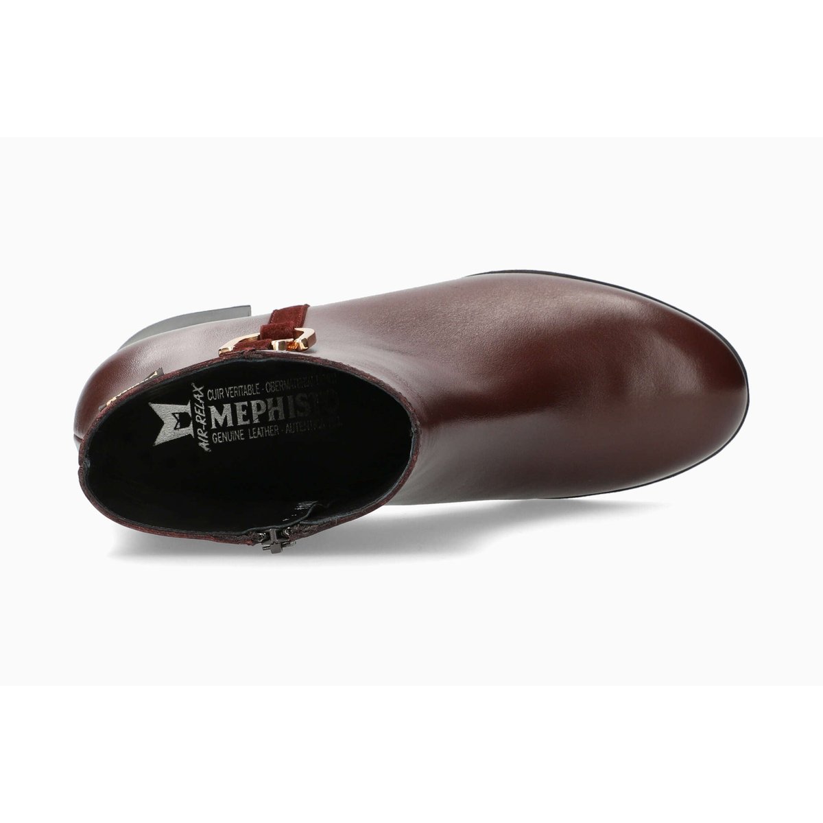 Bottines en cuir ZINA rouge foncé p5150, MEPHISTO