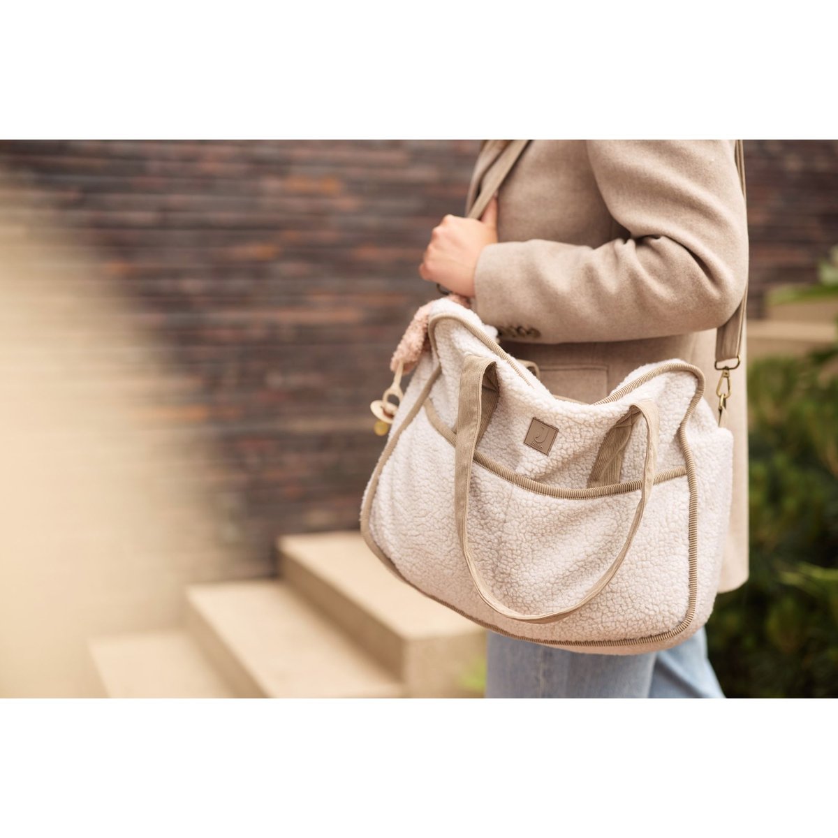 Sac à langer beige, gris, JOLLEIN