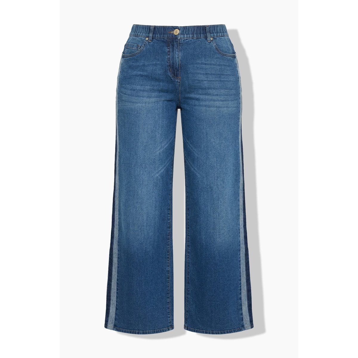 Jean Mary jambe large et taille confortable bleu jean, ULLA POPKEN