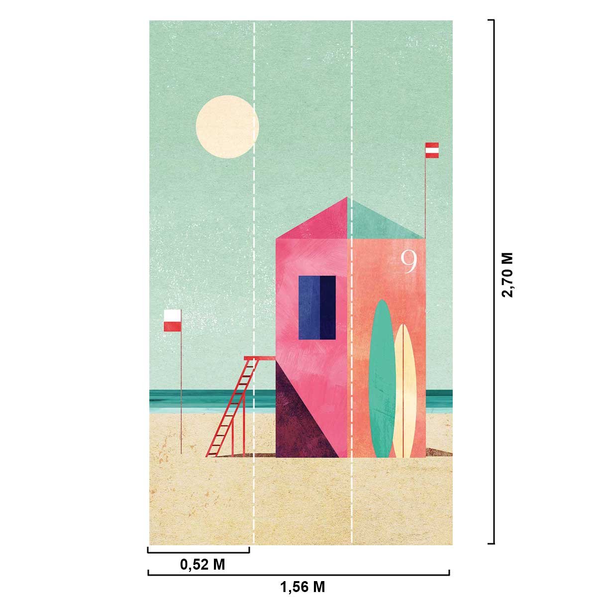 Papier peint poste 9 intissé, HEXOA