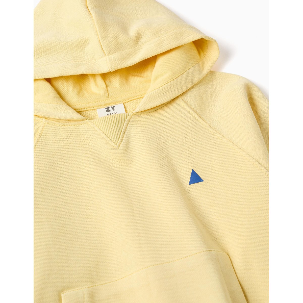 Sweat en coton avec capuche et poche kangourou jaune, ZIPPY