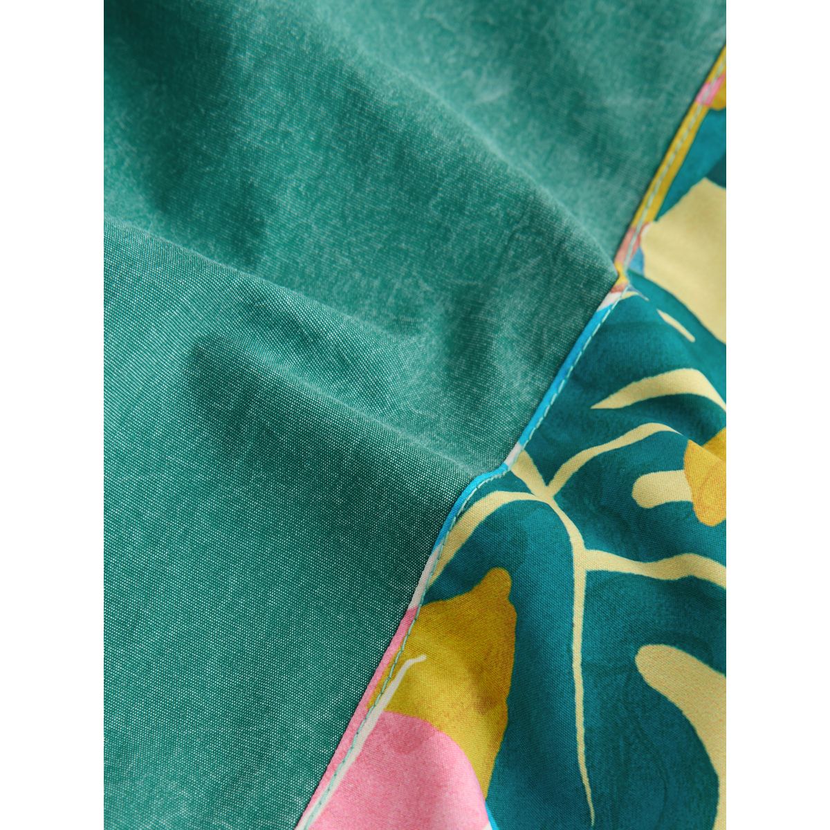 Boardshort à empiècement imprimé edit vert, NEXT