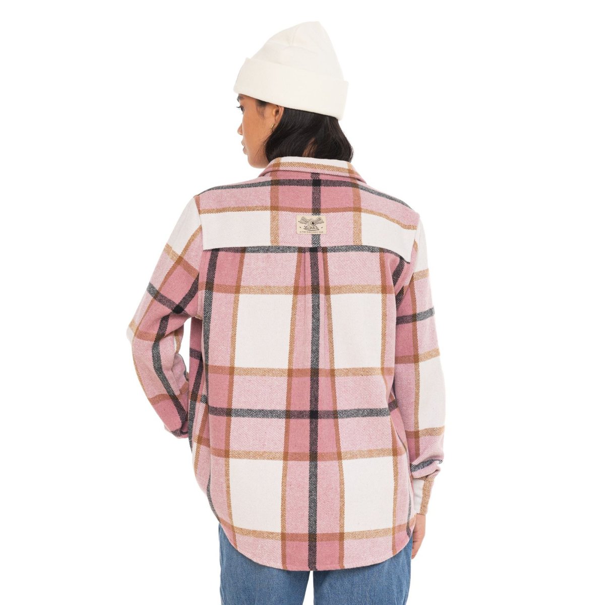 Chemise à carreaux LIZA rose/rose pâle/blanc cassé/camel/noir, VON DUTCH