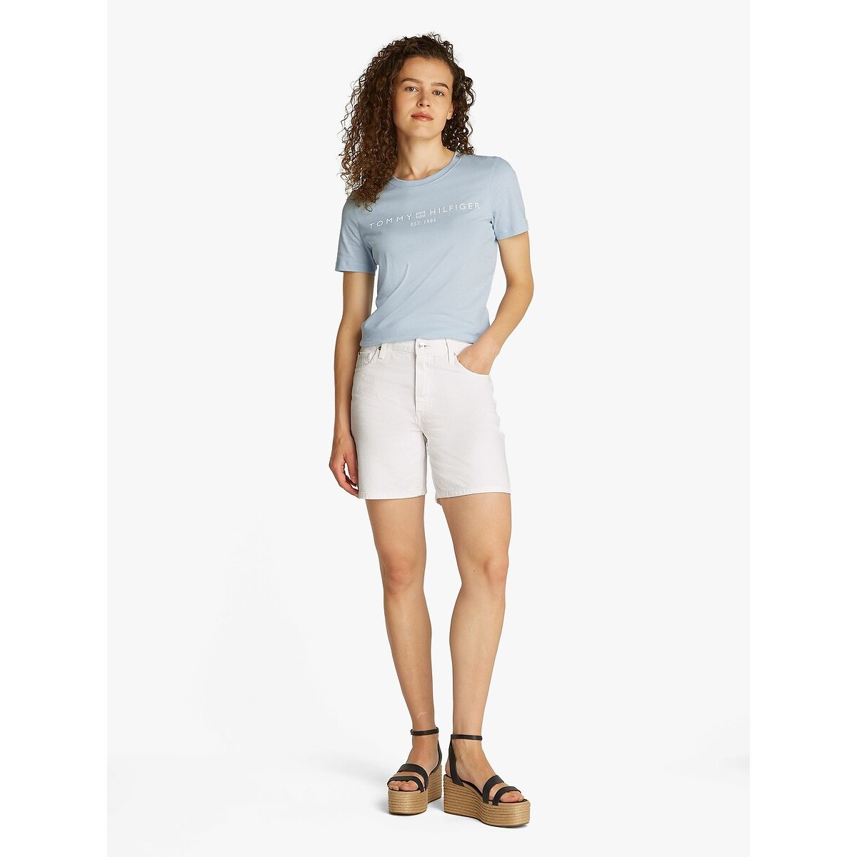 Short denim blanc, TOMMY HILFIGER
