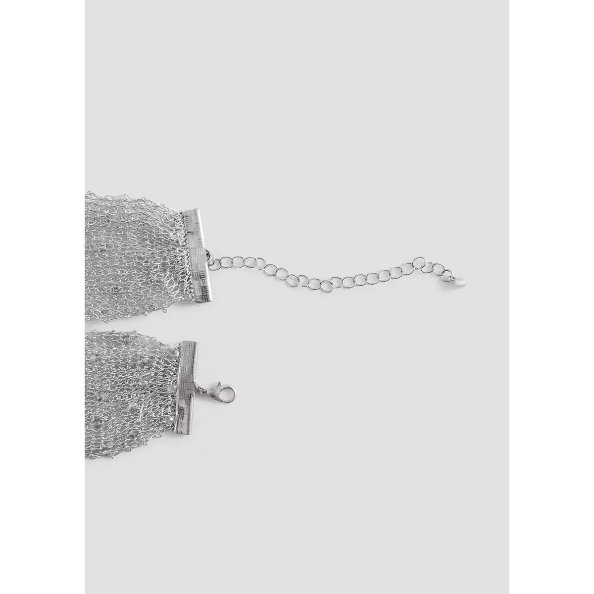 Collier ras-de-cou métallisé argent, MANGO TEEN