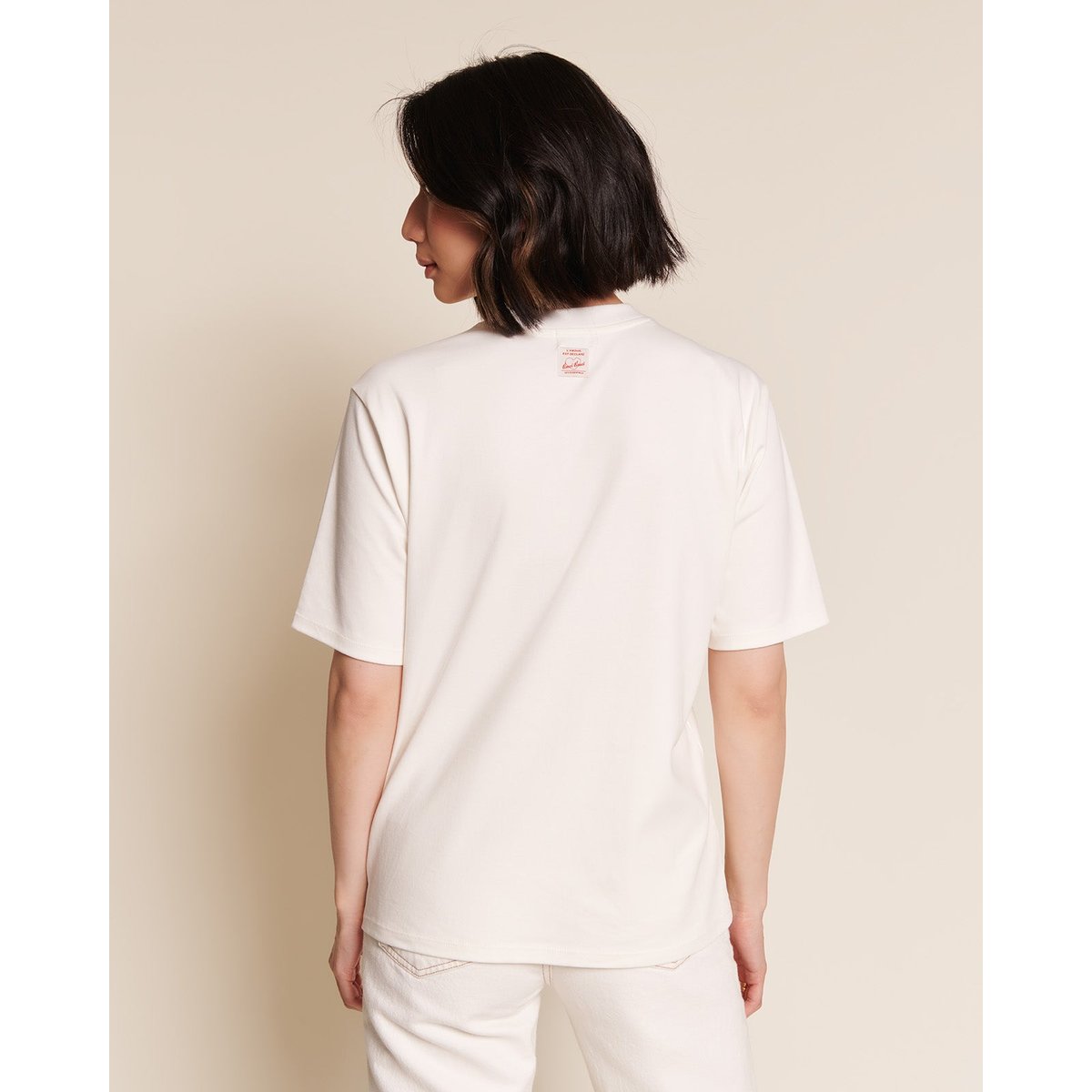 T-shirt en coton bio, ESSENTIELS blanc - ivoire, EMOI EMOI