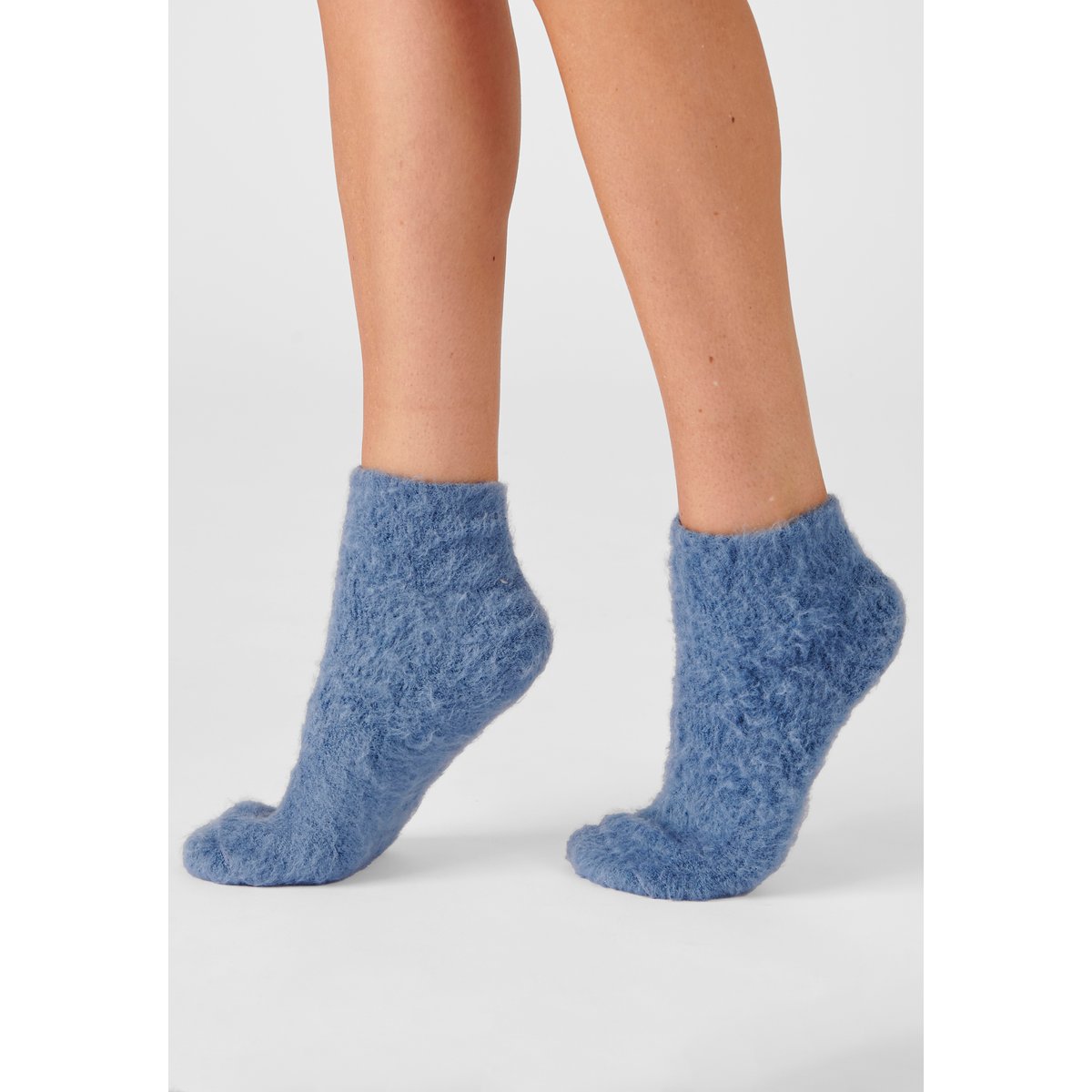 Mi-chaussettes lit réversibles Thermolactyl bleu jean, DAMART