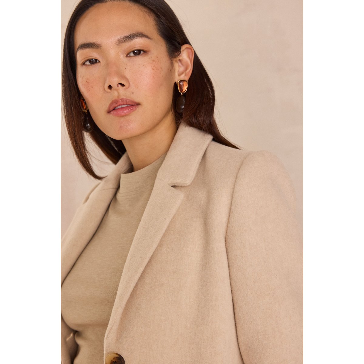 Manteau mi-long ANABELLE BIS naturel, Maison 123