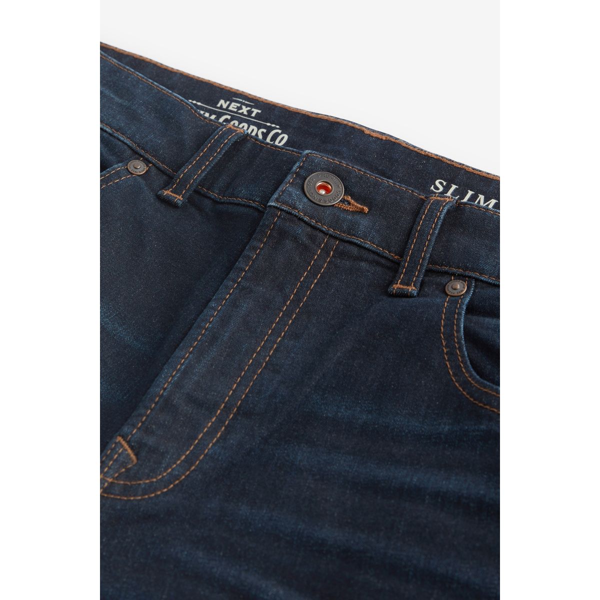 Jean authentique stretch vintage coupe slim bleu foncé, NEXT