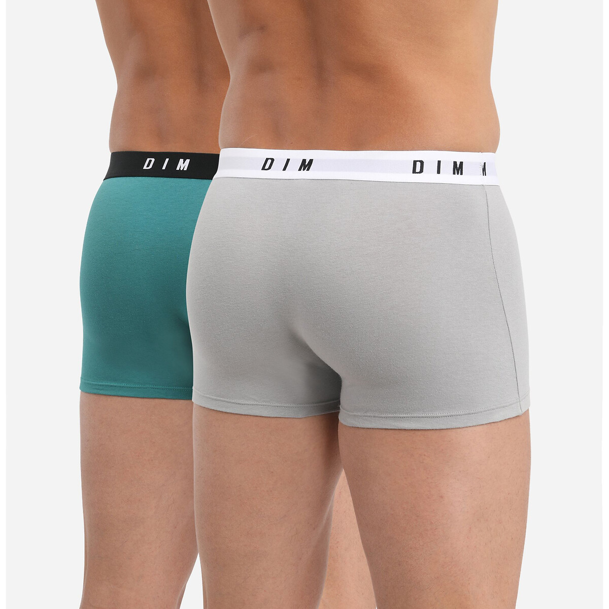 Lote de 2 boxers Dim Originals cinzento + verde, DIM