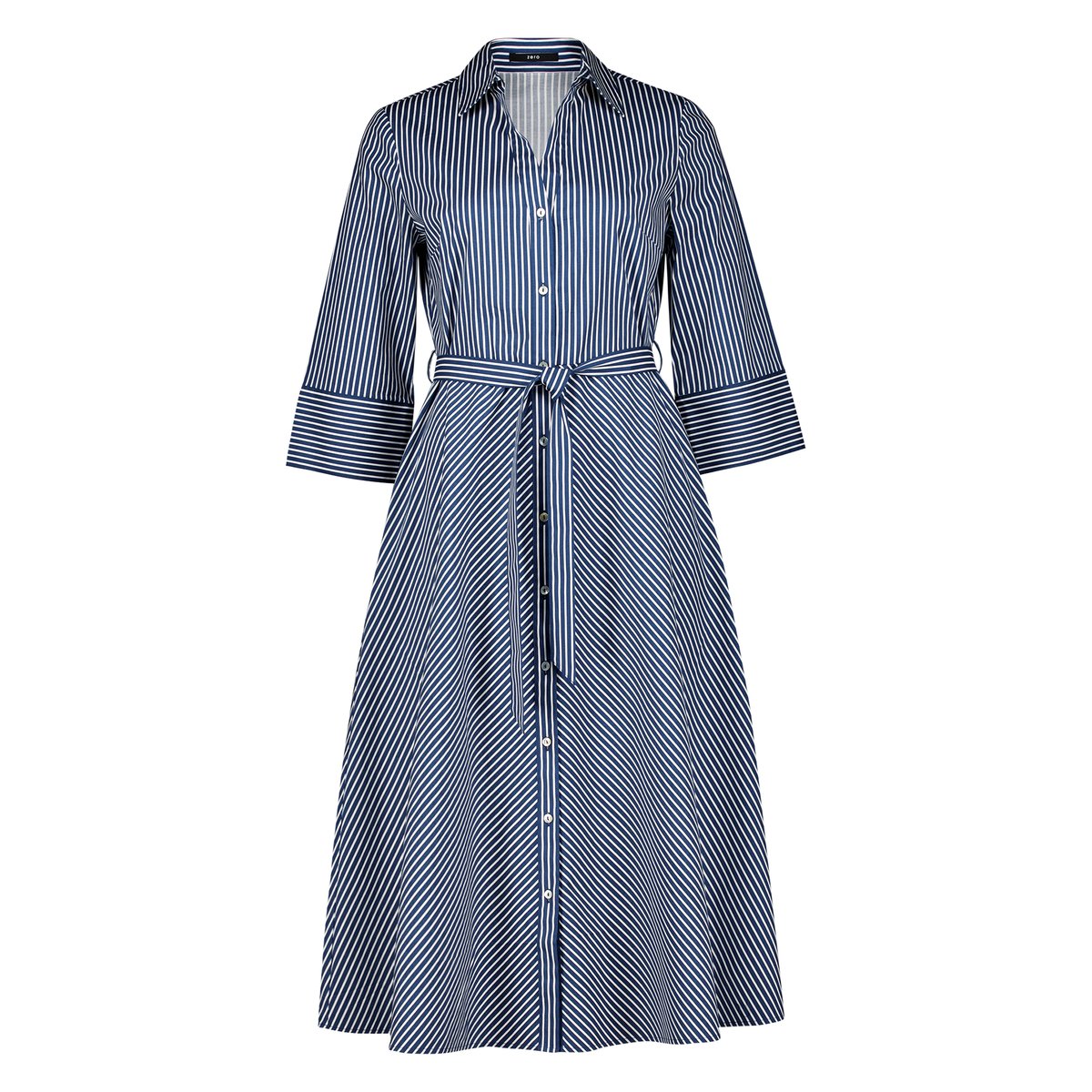 Robe-chemisier à manches 3/4 dark blue/white, ZERO