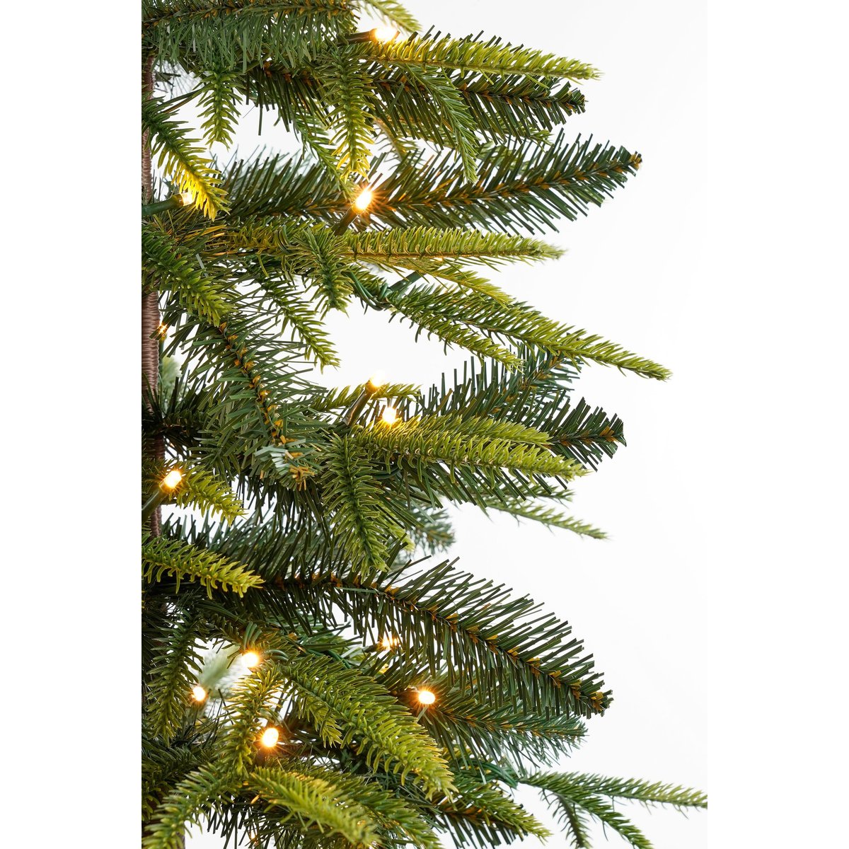 Sapin de Noël artificiel avec LED H155 cm LODGE vert, BLACK BOX TREES