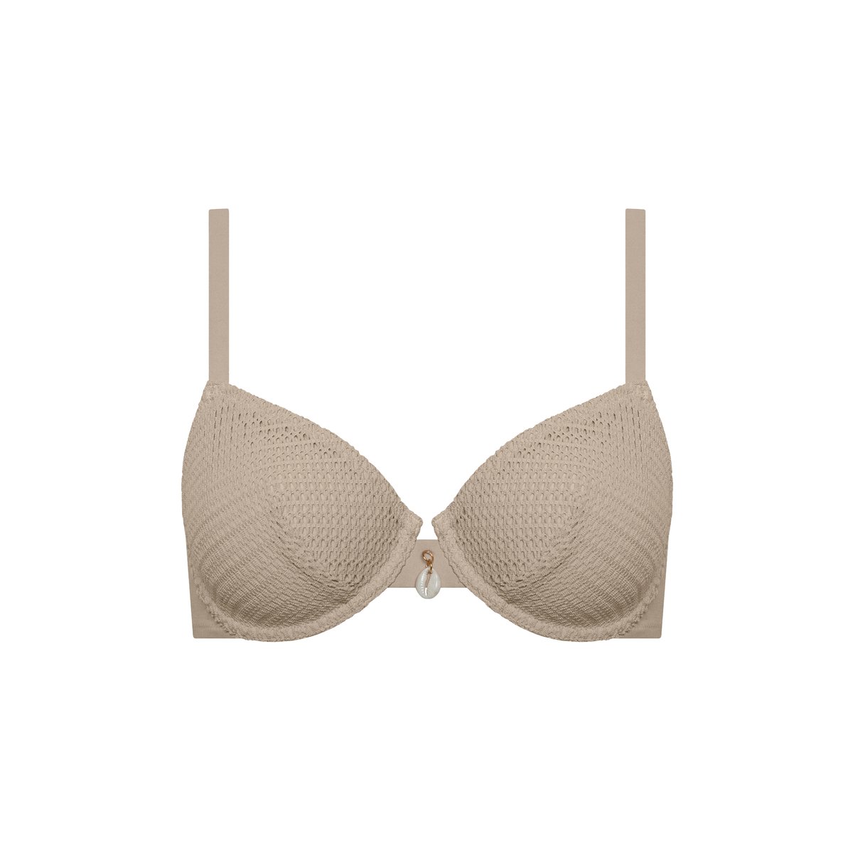Haut maillot de bain armaturé CALVI beige, LISCA