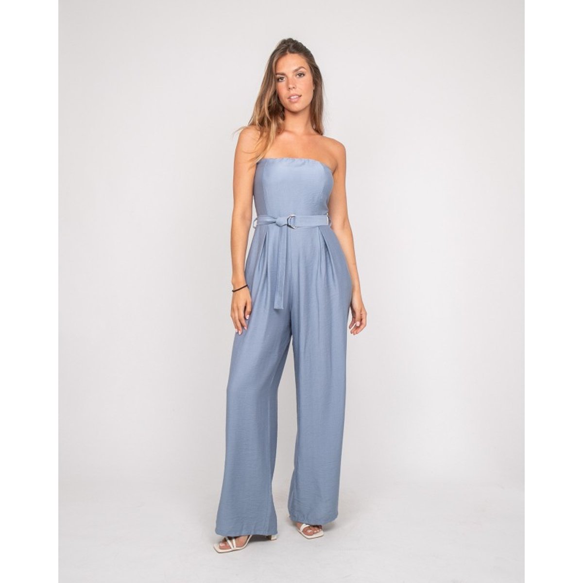 Combinaison Pantalon Bustier Evilia bleu, DONA LISA