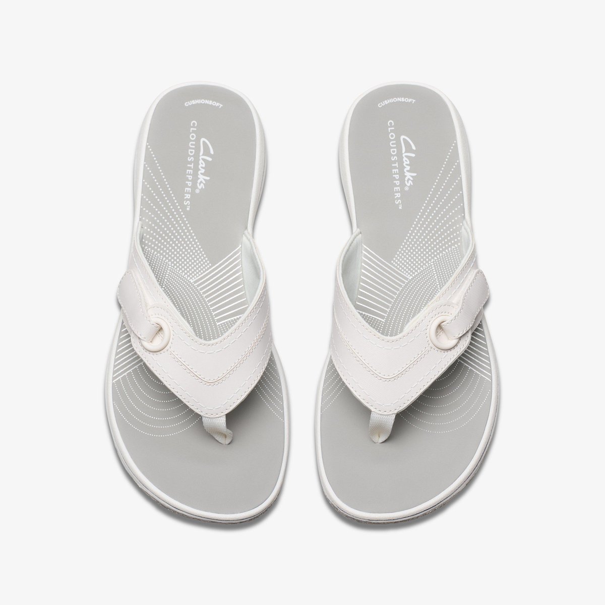 Sandales spartiates Synthétique BRINKLEY REYNA blanc, CLARKS