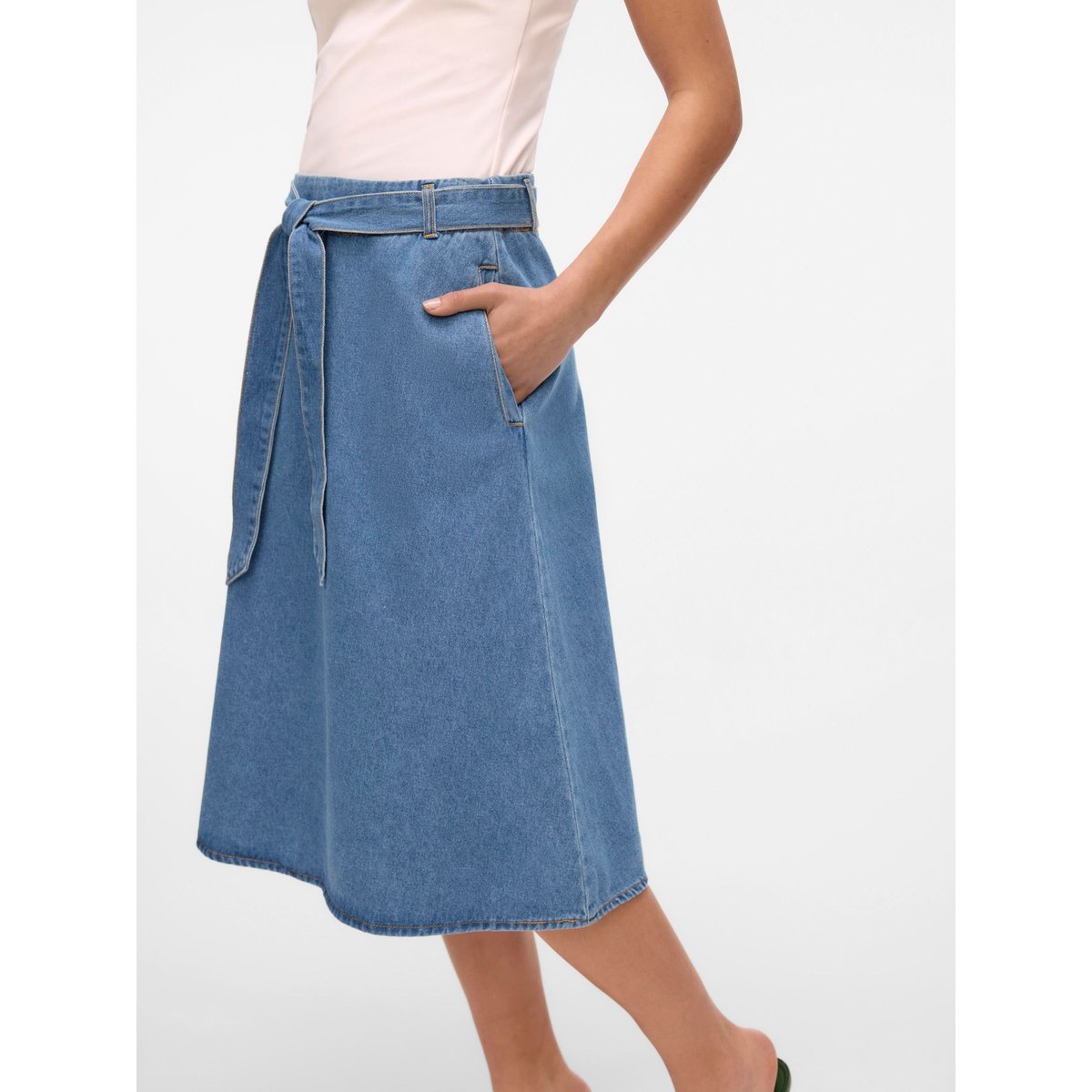 Jupe En Denim medium blue denim 1, VERO MODA