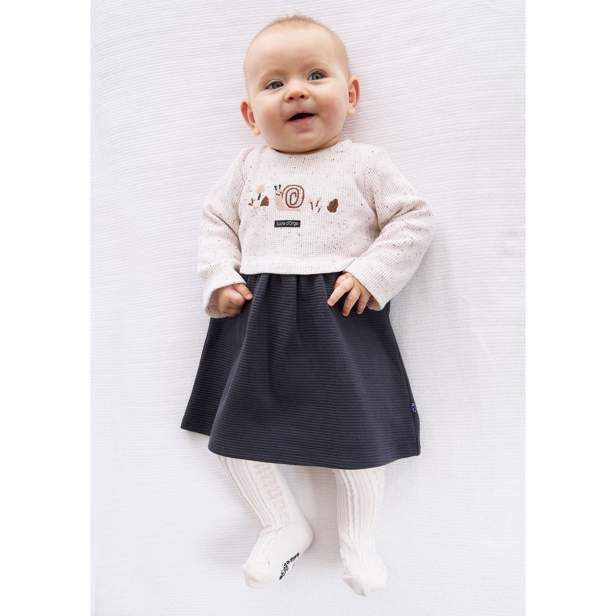 Ensemble robe et collants pelagie gris, SUCRE D'ORGE