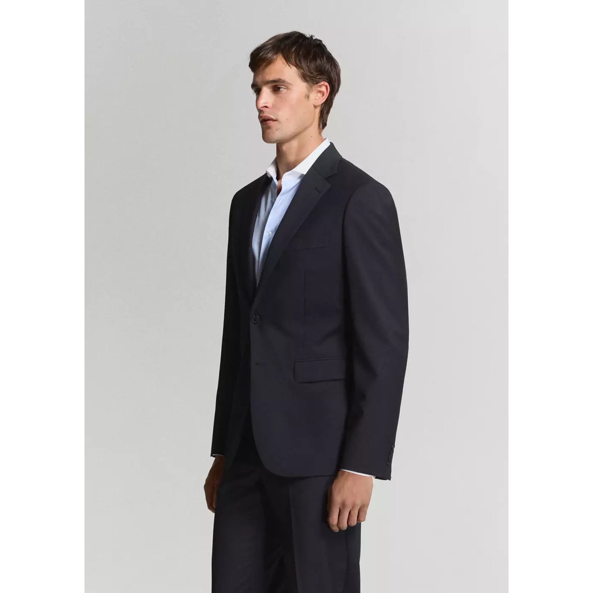 Veste costume Turin 100 % laine vierge bleu marine, MANGO MAN