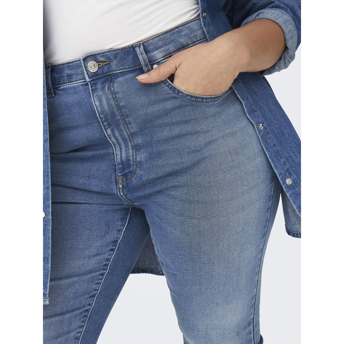 Jean Skinny medium blue denim, ONLY CARMAKOMA