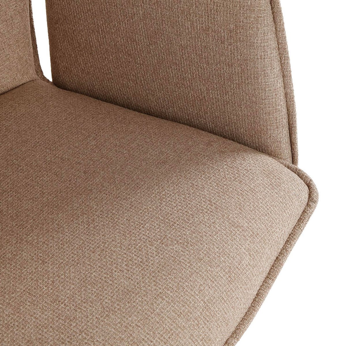Fauteuil de bureau pivotant tissu beige 60.5x57.5x87cm beige, VERSA