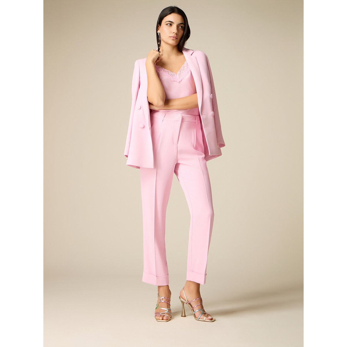 Pantalon à pinces blanc, OLTRE