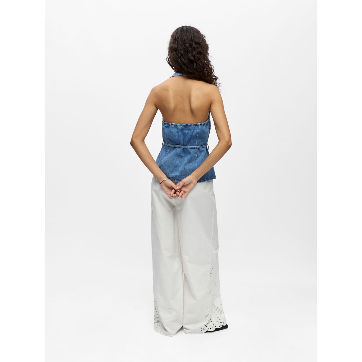 Top medium blue denim, OBJECT