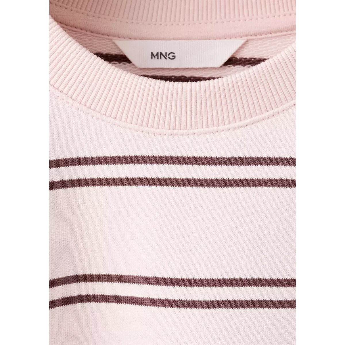 Sweat-shirt coton rayures rose, MANGO KIDS