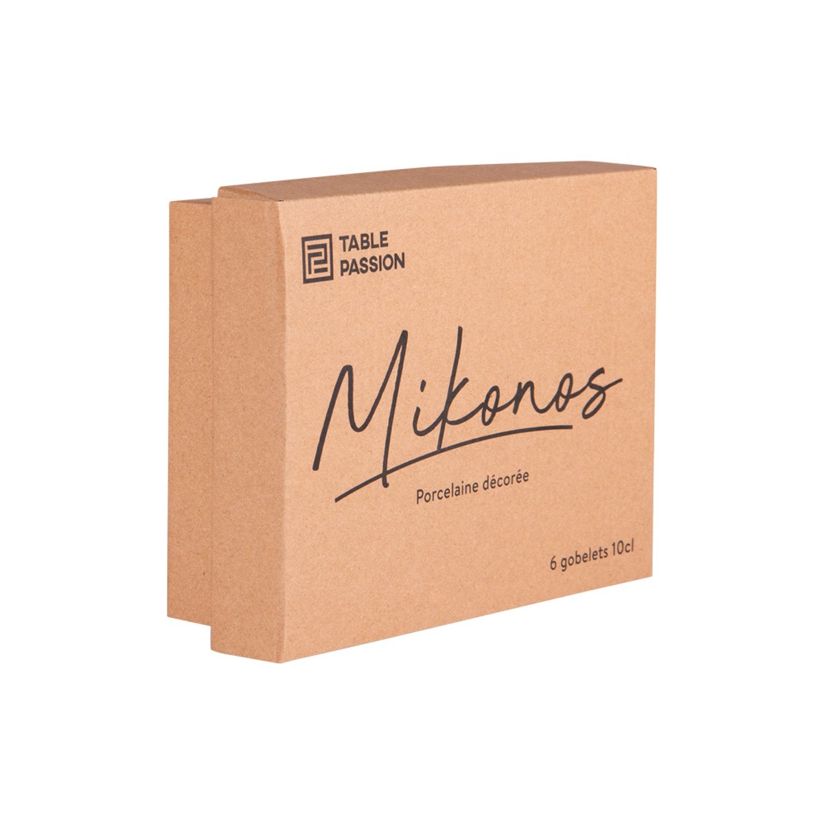Coffret de 6 gobelets Mikonos bleu 10 cl - MIKONOS blanc, TABLE PASSION