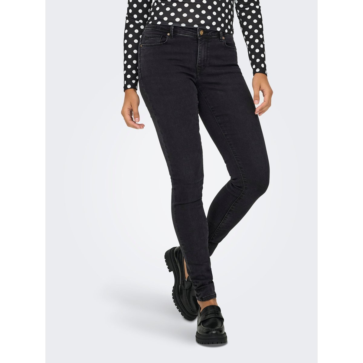 Jean Skinny washed black, ONLY
