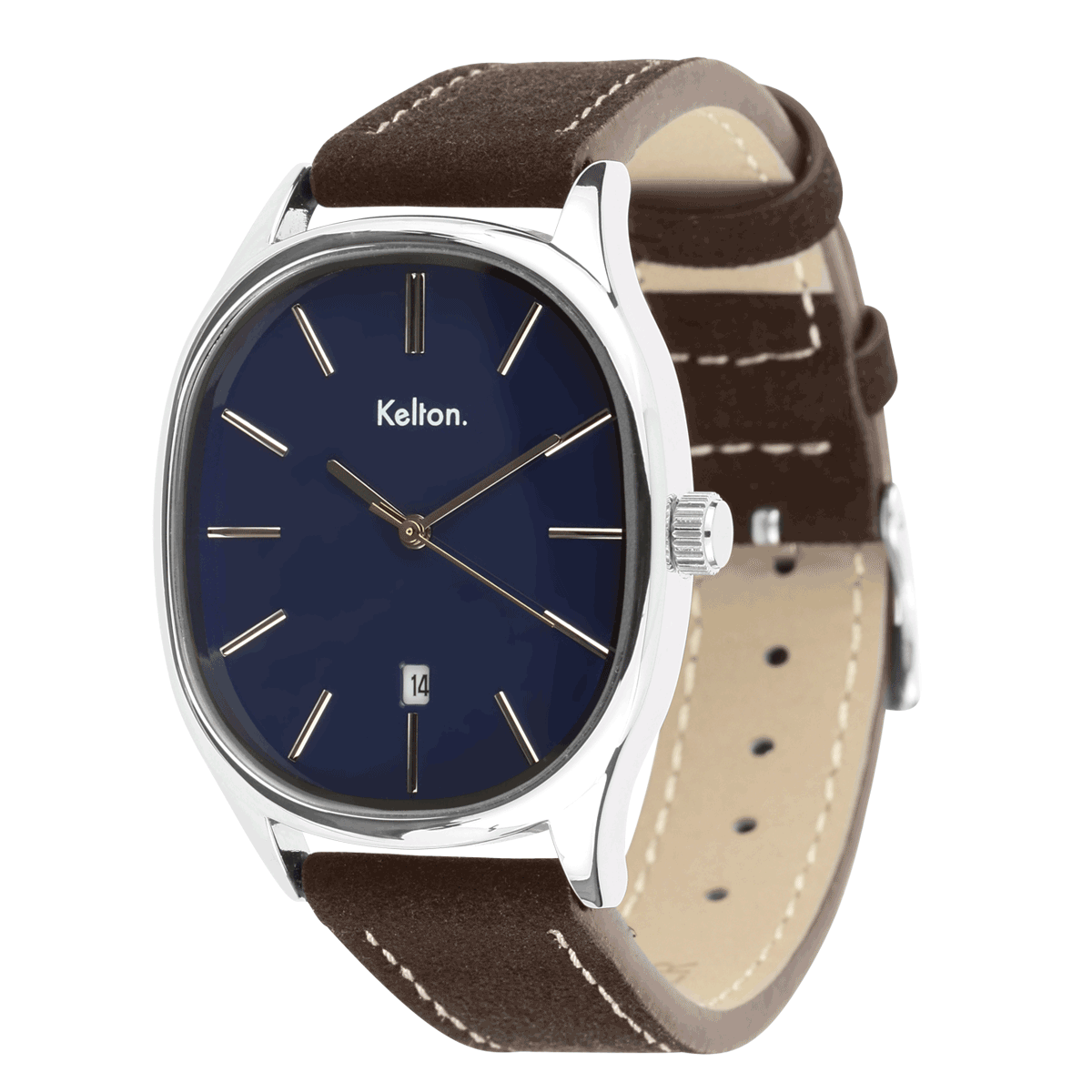 Montre Analogique  COLORAMA argenté bleu noir, KELTON