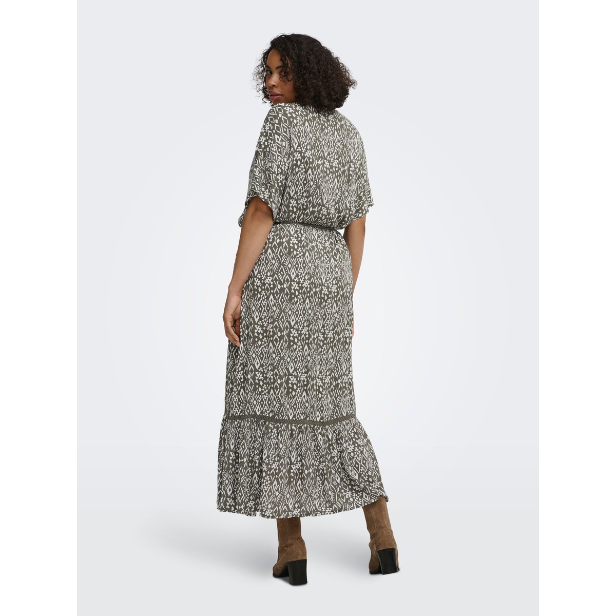 Robe verte - smokey olive 1, ONLY CARMAKOMA