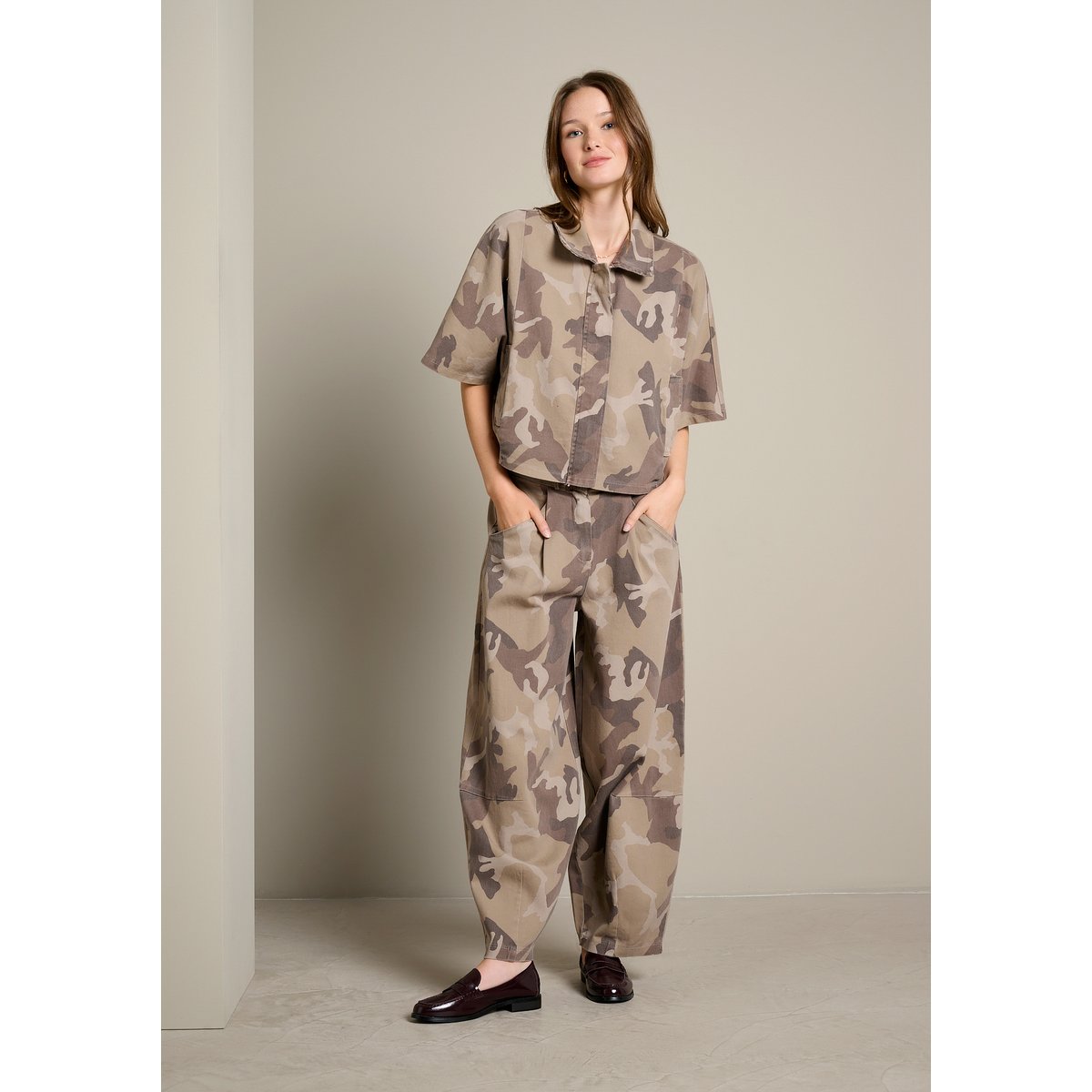Pantalon barrel camouflage khaki, LOLALIZA